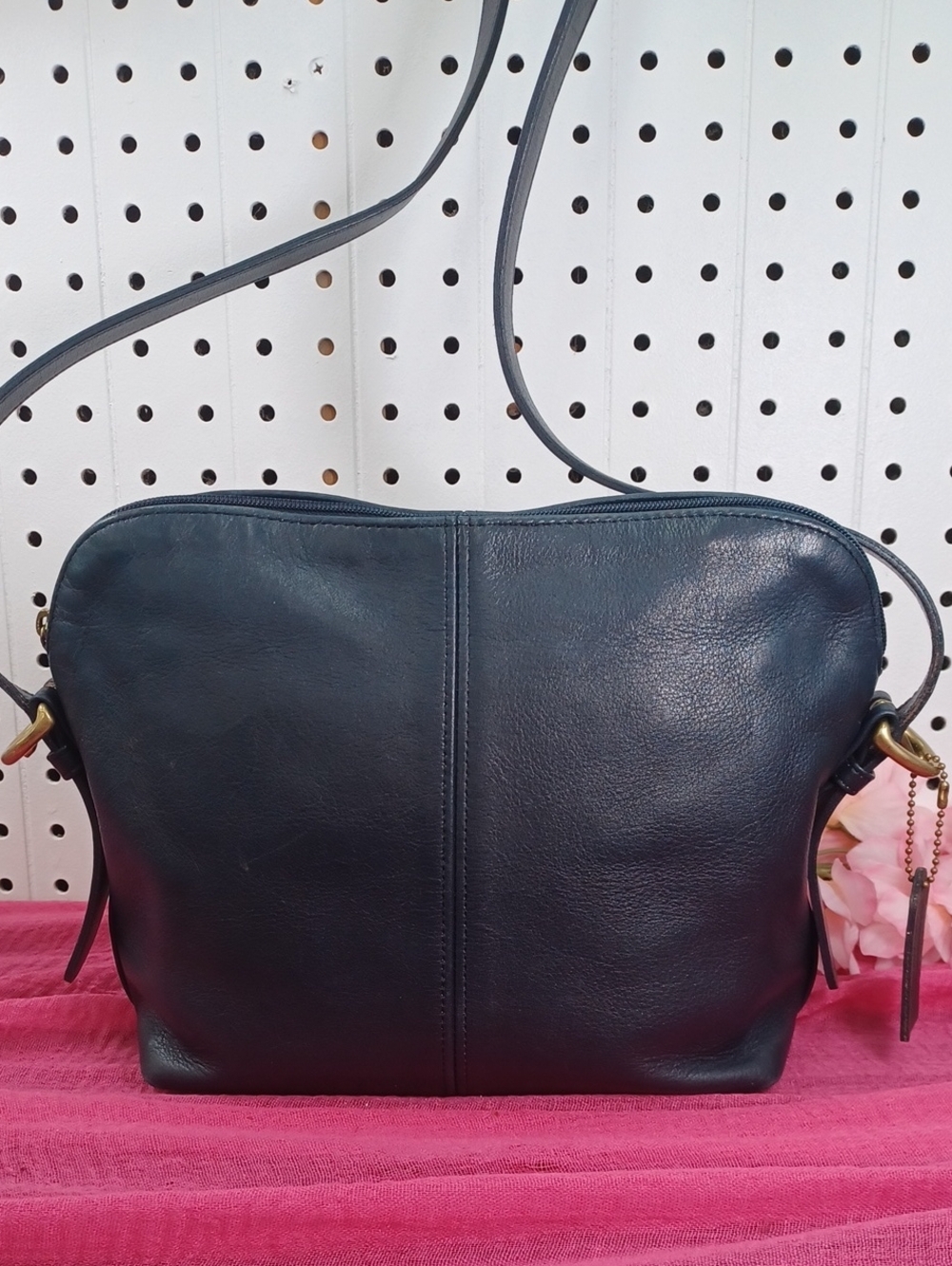 Coach 0436-357 Vintage Small Basket Bag Navy 90's Bag